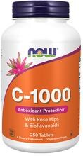 Now Foods C-1000 Rose Hips & Bioflavonoids, 250 Tabletten Dose, Unflavoured
