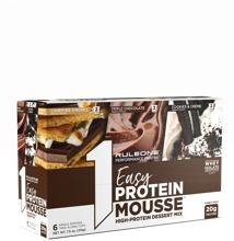Rule1 R1 Easy Protein Mousse Variety Pack, 6 serv, Campfire S'mores / Triple Chocolate / Cookies & Creme
