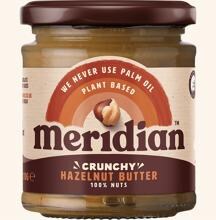 Meridian Foods Hazelnut Butter, 6 x 170 g Glas, Crunchy