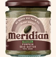 Meridian Foods Organic Pumpkin Seed Butter, 6 x 170 g Glas, Smooth