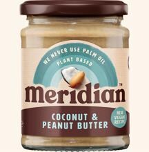 Meridian Foods Coconut Peanut Butter, 6 x 280 g, Coconut + Peanut