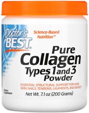 Doctor's Best Pure Collagen Types 1 and 3 Powder, 200 g Dose